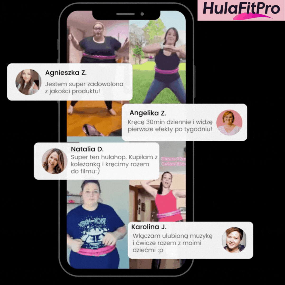 HulaFitPro - Regulowany HulaHop z obciążeniem + Plan Działania + Dziennik Postępów GRATIS!