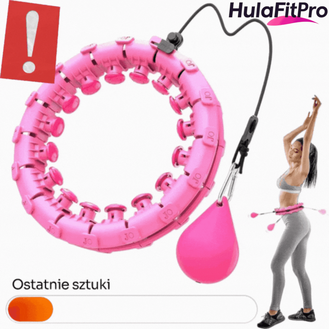 HulaFitPro - Regulowany HulaHop z obciążeniem + Plan Działania + Dziennik Postępów GRATIS!
